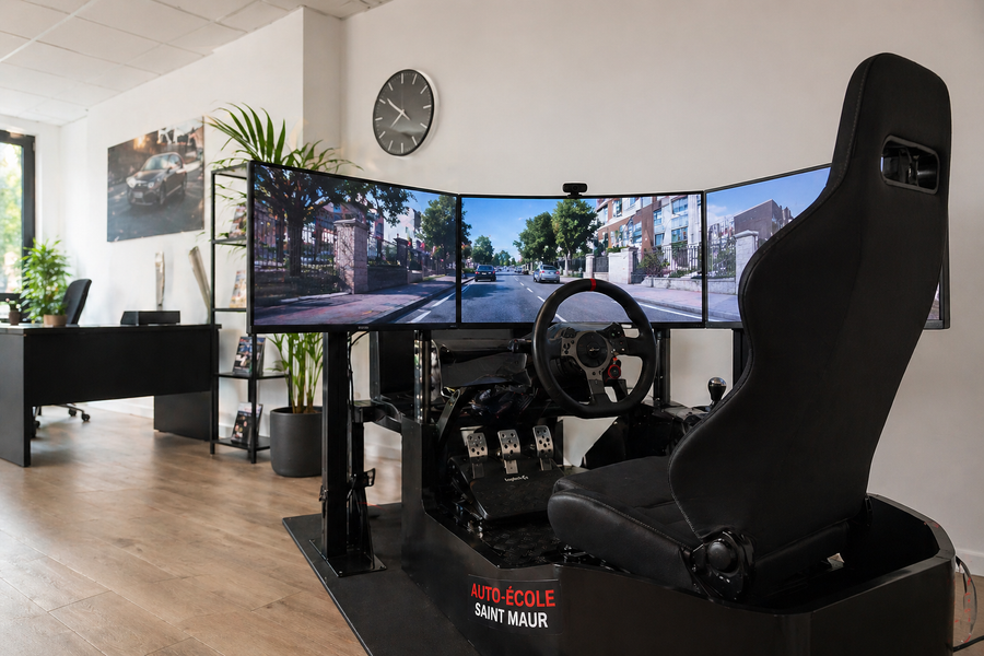 Photo du simulateur de conduite